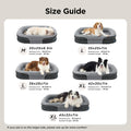 Bedsure XL 360°Oval Bolster Orthopedic Dog Beds Large Sized Dog,42" Grey