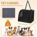 Dog Car Seat, Enclosed Carrier for Pets Travel Safety Dog Crate Soft-Sided Covered Car Kennel Carrier for Backseat for M