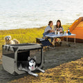 Zikopomi 30 Inch Portable Soft Foldable Dog Crate, 30" L x 21" W x 21" H