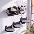 Cat Wall Shelves, Modern Cat Wall Furniture for Indoor Cats - Black