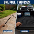 7-Foot Telescoping Aluminum Snake Hook and Truck Cargo Grabber, 2-in-1