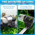 Ycozy Automatic Fish Feeder for Aquarium Auto Food Dispenser with Timer for Small Tank, Aquariums - Battery/Plug-in Powe