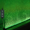 hygger Aquarium Bubble Bar with 24/7 LED Light, Quiet Fine Air Stone with Hose Check Valve, Adjustable Time Brightness C