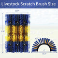 Livestock Scratching Brush, 4PCS Upgraded Cattle Scratcher with 24 Screws, Horse Brush for Grooming, Relieve Itching on 