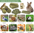 ERKOON 25Pcs Bunny Chew Toys, 100% Natural Timothy Hay Biscuit&Treats Sticks, Chew Toy for Teeth for Rabbit Chinchilla G