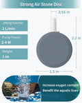 Pawfly Aquarium Air Stone Disc Bubbler 1.5 inch, Oxygen Diffuser Airstone for Nano Air Pumps Fish Tanks Buckets Small Po