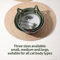 Instinct Basket for Cats & Cotton pad Stimuli Cat Bed with Toy Tail Cats Ear Design Breathable All Season Universal Scratch-Resistant (Grey, L)