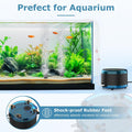 hygger Aquarium Air Pump Dual Outlet, Quiet Powerful Fish Tank Aerator 4W/8W, Adjustable Oxygen Pump with Air Stone, Bub