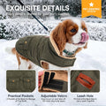 Queenmore Warm Puffer Dog Coat Thick Plush Quilting Small Winter Jacket