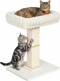 Modern Cat Scratching Post with Top Plush Bed for Indoor Cats