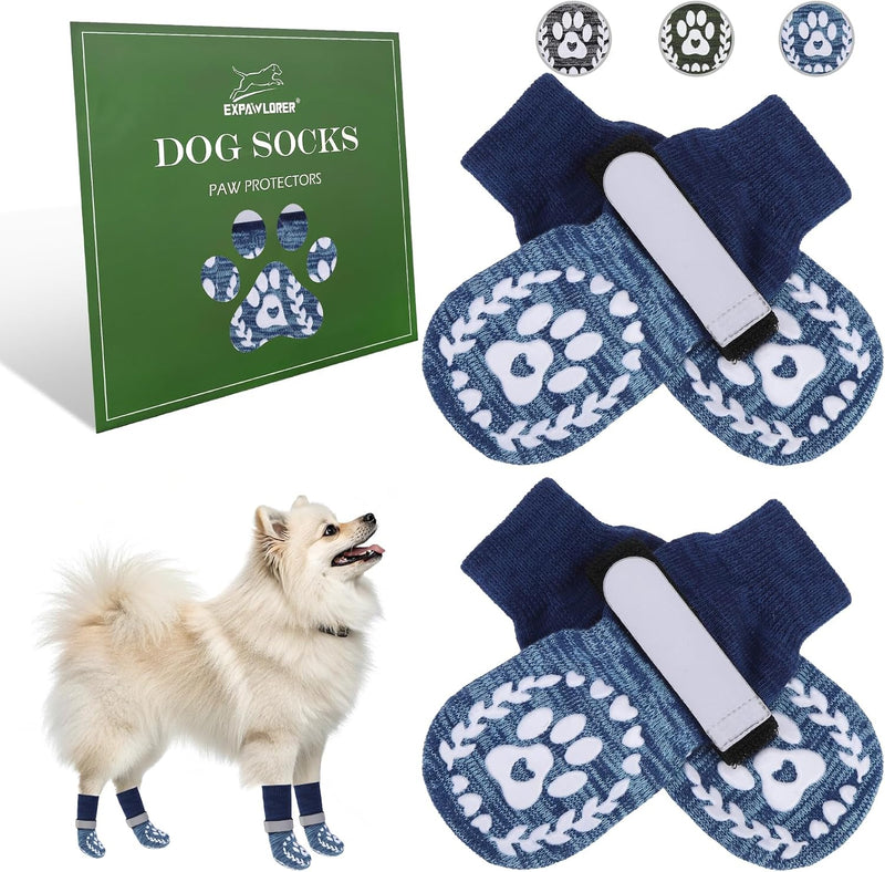 EXPAWLORER Dog Socks to Prevent Licking and Slipping, Summer Dog Shoes for Hot Pavement, Paw Protectors Boots for Hardwo