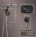 Rain Shower Head with Handheld Showerhead, Chrome 1.8GPM