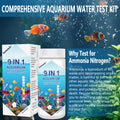 Aquarium Test Strips for Fish Tank: 9 in 1 Aquarium Ammonia Test Strips for Fish Tank - 125 Counts Aquarium Water Test K