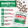 Glucosamine for Dogs - 240 Chews - Hip and Joint Supplement for Dogs - Advanced Glucosamine Chondroitin Treats with MSM - Joint Pain Relief - Large & Small Breed - Mobility Support - Made in USA
