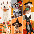 Huhumy 50 Pcs Halloween Dog Collar Bows Flowers Bulk for Small Medium Large