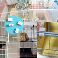 UtySty 50 Pack Wire Cage Clips Cat Cage Door Latch Buckle Lock Snap on Detachable Connector Clamp for DIY Assembly Kitten Puppy Chicken Quail Pigeon Dog Rabbit Cages Gate Yard