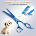 7.0in Titanium Dog Grooming Scissors Set
