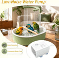 Indoor Bird Bath Fountain, Automatic Dual Rainfall Parrot Shower Bathtub