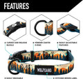 Wolfgang Heavy Duty Martingale Dog Collar with Quick Release Nylon Buckle for Walking & Training, Overland Print, Large