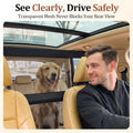 Dog Car Barrier for SUVs Trucks Sedans – 56" Wide Pet Divider for Back Seat & Cargo Area, Heavy-Duty Metal Frame with Ch