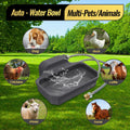 FICUSWIN 135OZ Automatic Water Dispenser for Large Dogs Patented Outdoor Dog Water Bowl Dispenser Automatic Dog Feeder Fit 3/4'' GHT Faucet Dog Waterer Include Water Hose Extra-Large Drinking Area
