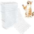 Clear Scat Mat for Cats 16 x 13 Inch, 10 Pack Transparent Cat Deterrent Mat with 1 Inch Spikes, Indoor Outdoor Pet Train