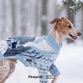 Fitwarm Yeti Dog Jacquard Sweater, Cozy Winter Clothes for Small Dogs Boy Girl, Knitted Pet Apparel, Blue, White