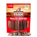 Natural Farm Odor-Free Bully Sticks (4-8”, 16oz) ALL-NATURAL Long-Lasting Chews, 100% Beef Pizzle, Grass-Fed, Grain-Free, Hormone-Free, Protein for Muscle Development & Energy, Perfect For Medium Dogs