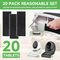 Meinuo 20 Pack Carbon Filters Compatible with Litter Robot 3 Replacement Activated Charcoal Filters Effective Odor Control Litter Box Freshener Keep Home Fresh