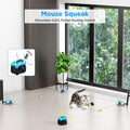 Pet Deluxe Interactive Cat Toy for Indoor Cats, Auto/Remote Control DIY Cat Mouse Hunting Treadmill Keep Bored Kitten Puppy Entertained to Chase, Feather Toy to Exercise-Sky Blue