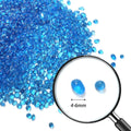 Lawei 5LB Fish Tank Gravel, Polished Small Aquarium Substrate Gravel Sand, Blue Sea Glass Beads for Vases, Irregular Dec