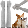 Cat Gloves Bite Proof, Cat Grooming Supplies, 15.74 in Cat Mittens to Prevent Scratching, Extra-Long Durable Bite Resistant Gloves, Bite Proof Gloves for Pet Grooming, Nail Trimming & Arm Protection