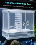 Pawfly Fish Tank Breeder Net Aquarium Fish Breeder Box with Nylon Mesh & Suction Cups Separation Net Small Fish Fry Hatc