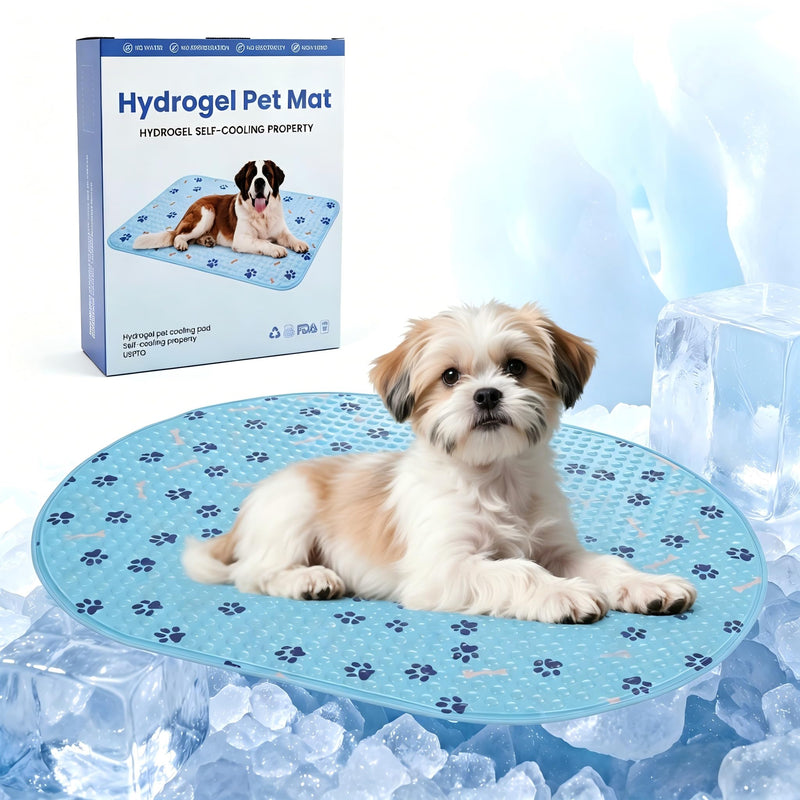 Dog Cooling Mat, Patented Gel Cooling Dog Bed, Non-Slip Waterproof Gel Cooling Pad for Small Dogs, Pet Cooling Mat for Indoors Outdoors, Crate Kennel Car Travel 16