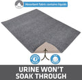 Drymate Cat Litter Box Mat, Litter Trapping Mat, Waterproof, Urine-Proof, Absorbent, Machine Washable, Soft on Paws, Contains Mess, Protects Floors, Kitten Supplies, Grey, 28x36 XL