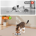 Bartuke Cat Food Mat, 40" x 28" Cat Litter Mat Extra Large Silicone Pet Feeding Mat with Raised Edge Pet Placemat for Food and Water Bowl Non-Slip, Easy to Clean, Floor Protection (Khaki)