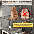 Oneluck Cat Cage with Litter Box, 4-Tier DIY Enclosures Detachable Metal Wire Kennel Catio Indoor Crate Large Exercise Place Ideal for 1-2 Cats