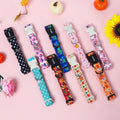 LIONET PAWS Fall Dog Collar for Small Medium Large Girl Dog-Pink Pumpkin M