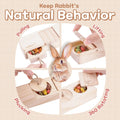 SoulThink® Interactive Wooden Pet Rabbit Toys - Sniff n' Snack Bunny Chew Toys for Rabbit Treats, Suited as Guinea Pig, 