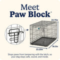 MidWest Homes for Pets Intermediate LifeStages Single Door 36-Inch Folding Dog Crate, Enhanced Security, Includes Leak-Proof Pan, Divider Panel, Handle, Rubber Feet