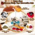 Retro Shaw Halloween Cat Toys for Indoor Cats, Crinkle Catnip Toys 3 Pack