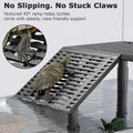 Upgraded Standing Turtle Basking Platform with Ramp, Built-in Feeding Tray