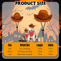 Pet Cowboy Costume, Cat Dog Halloween Costumes Halloween Pet Cat Dog Cowboy Hat with Bandana Scarf for Cats Small Dogs P