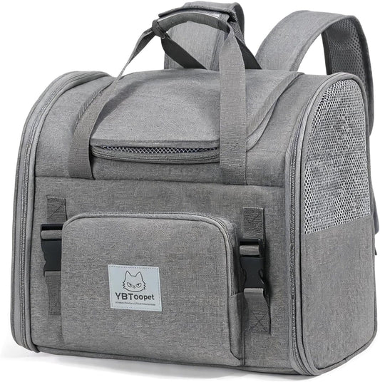 Cat Backpack Expandable, Cat Carrier for Travel & Hiking, Waterproof with Breathable Mesh, Durable Oxford Cloth, Airline