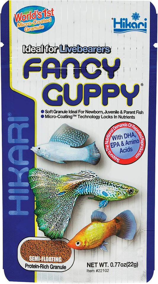 Hikari® Fancy Guppy® Semi-Floating Fish Food for Tropical Fish, 0.77 oz (22g)