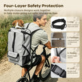 Dog Carrier Backpack, Ventilated Mesh Dog Carrier with Built-in Leash, Adjustable Chest & Waist Buckles, Reflective Tape