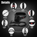 3-in-1 Hands Free Double Dog Leash with Detachable Pouch,Waist Dog Leash for 2 Dogs with Reflective Stitches 4 Comfortab