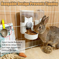 Rabbit Gravity Feeder Waterer Set Automatic Guinea Pig Food Water Dispenser Food Water Bowl Feeding Station for Puppy Ki