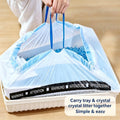 Crystal Cat Litter and Disposable Litter Trays 5 Sets Compatible with Petsafe Scoop-Free Classic/Legacy/Smart Litter Box