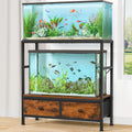 Snughome 29 Gallon Fish Tank Stand, Heavy Duty Aquarium Stand with Storage Drawers, 3-Tier Metal Frame Fish Tank Rack fo